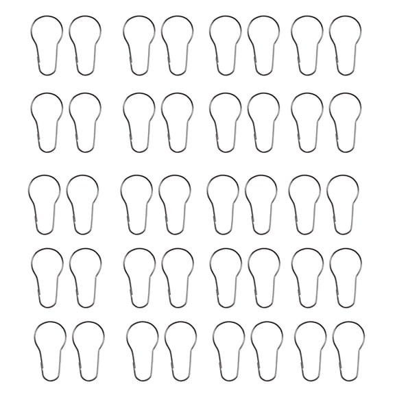 10/20pcs Curtain Open Gourd Rings Carabiner Keychain Clip Window Curtains Hook Bath Shower Curtains Rods Clamp Accessories