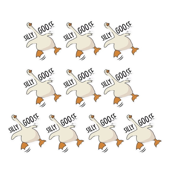 10/20pcs Silly Gooses Sticker Laptop Adhesive Sticker Water Bottle Decorations