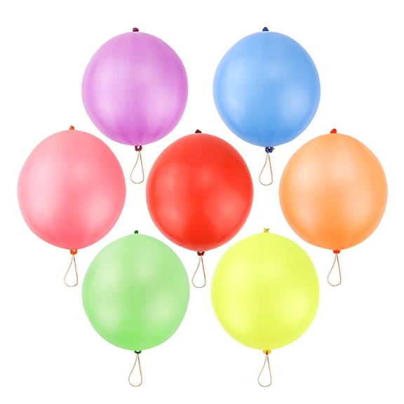 10/20Pcs Colorful Bounce Balloon Punching Balloon with Rubber Bands Handle Thickened Balloon Kids Outdoor Toy