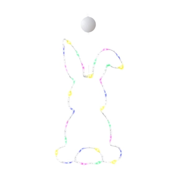 10.23" Easter Egg Bunny Window Lights, Easter Silhouette Light Decorations with Multi Lighting Modes Remote Control for Outdoor Indoor Eastertide Party, USB Plug Powered Lighting Decor