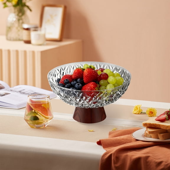 10.24 Inches Fruit Plates High-End Snack Tray,Detachable Base Ensures Dry Hygienic Storage,Lightweight Durable Serving Plate For Household Office Living Room Coffee Table Party Use 192-A