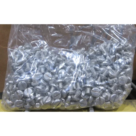 10-24 X 1/4" Pan Head Slotted Aluminum Machine Screws - Lot Of 100 Pcs.