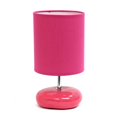 thumbnail image 1 of 10.24 in. Traditional Mini Round Rock Table Lamp, Pink, 1 of 1
