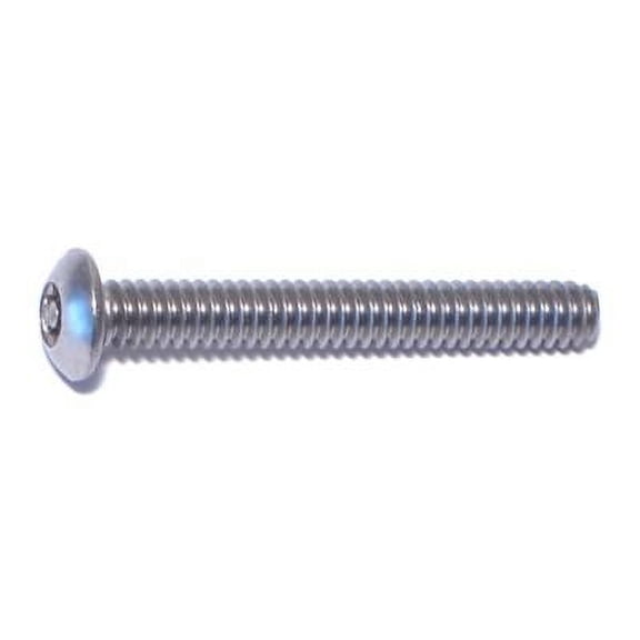 #10-24 x 1-1/2" 18-8 Stainless Security Button Machine Screws MSBSS-056 (6 pcs.)