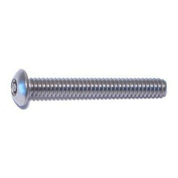 #10-24 x 1-1/2" 18-8 Stainless Security Button Machine Screws MSBSS-056 (6 pcs.)