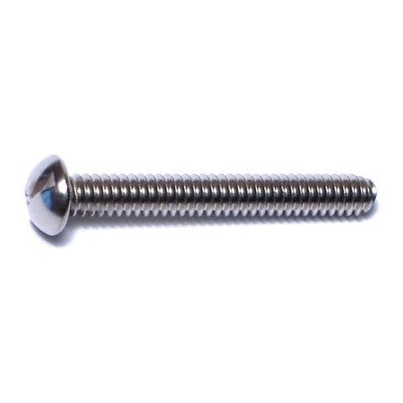 #10-24 x 1-1/2" 18-8 Stainless Slotted Round Head Machine Screws (12 pcs.)
