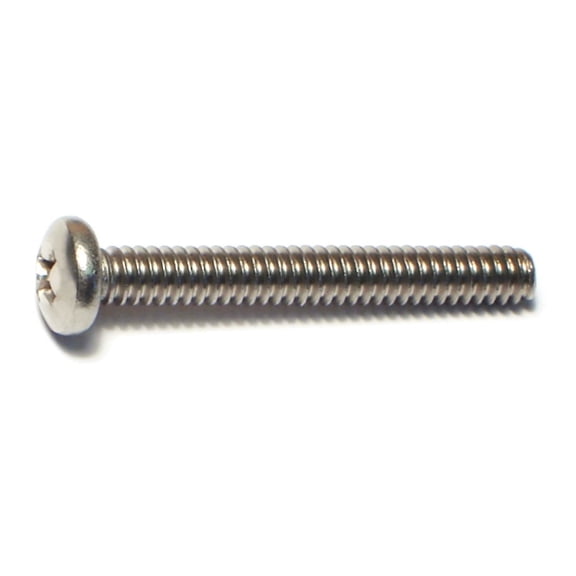 #10-24 x 1-1/2" 18-8 Stainless Steel Coarse Thread Phillips Pan Head Machine Screws MSPSS-191