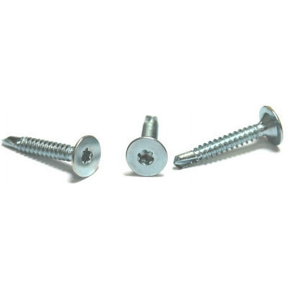 10-24 x 1 1/2" Self-Drilling Screws / Six-Lobe (Torx®) / Wafer Head / Steel / Zinc - 1000 Piece Carton