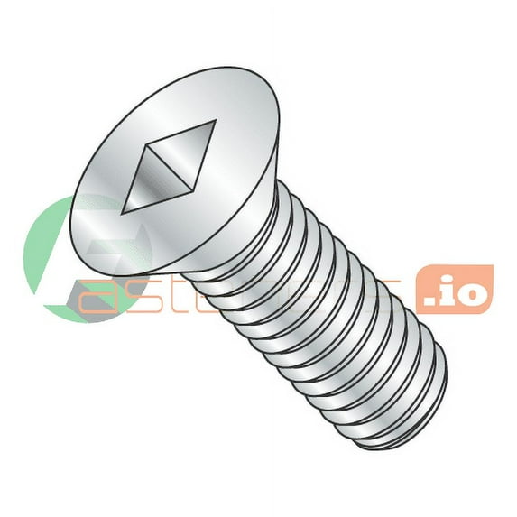 10-24 x 1 1/4" Machine Screws / Square / Flat Head / Steel / Zinc (Quantity: 4,000 pcs)