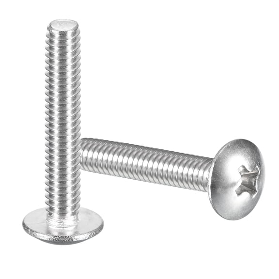 #10-24 x 1-1/4" Truss Head Phillips Machine Screws, Full Thread, 304 Stainless Steel, 100 Pack