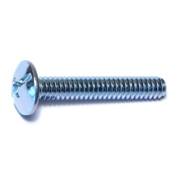 #10-24 x 1-1/4" Zinc Plated Steel Coarse Thread Combo Truss Head Machine Screws MSTS-188