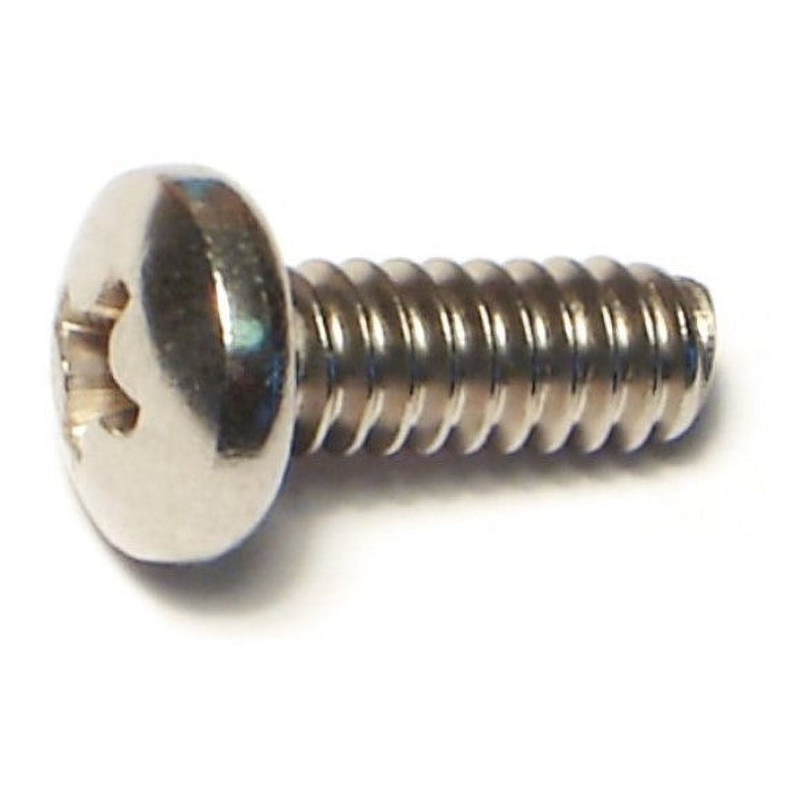 #10-24 x 1/2" 18-8 Stainless Steel Coarse Thread Phillips Pan Head Machine Screws MSPSS-167