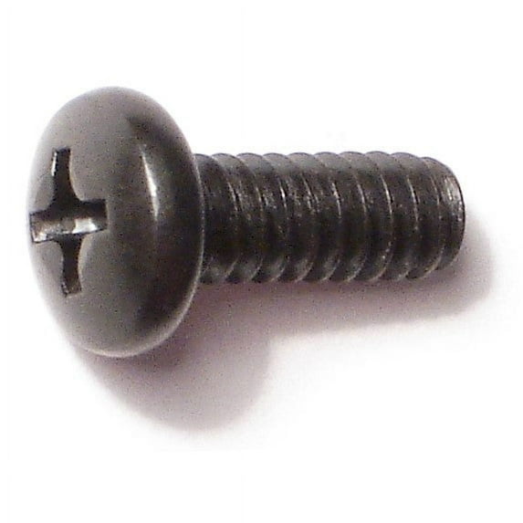#10-24 x 1/2" Black Oxide Phillips Pan Head Machine Screws (25 pcs.)