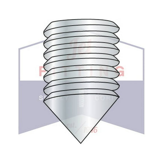 10-24 x 1/2" Cone Point Socket Set Screws | Alloy Steel | Coarse Thread | Black Oxide | Imported (Quantity: 50)