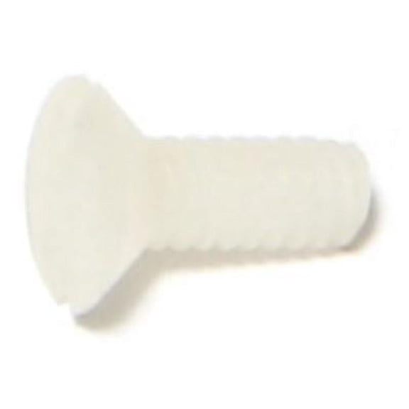 #10-24 x 1/2" Nylon Plastic Slotted Oval Machine Screws MSON-036 (15 pcs.)