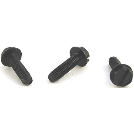 10-24 x 1/2" Type F Thread Cutting Screws / Slotted / Hex Washer Head / Steel / Black Oxide - 7000 Piece Carton