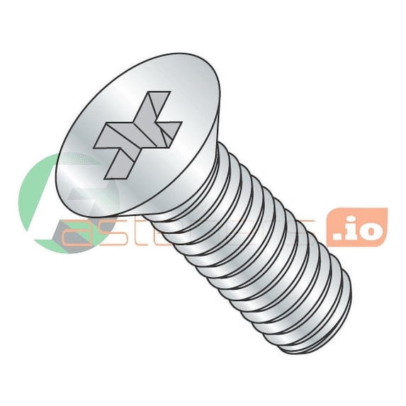 10-24 x 1 3/4" Machine Screws / Phillips / Flat Head / Steel / Zinc (Quantity: 2,000 pcs)