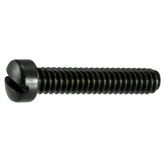 #10-24 x 1" Black Oxide Slotted Fillister Head Gun Screws (4 pcs.)