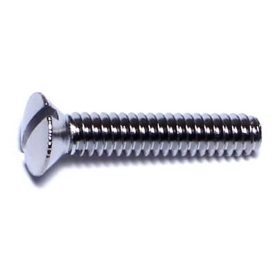 #10-24 x 1" Brass Coarse Thread Slotted Oval Head Machine Screws (15 pcs.)