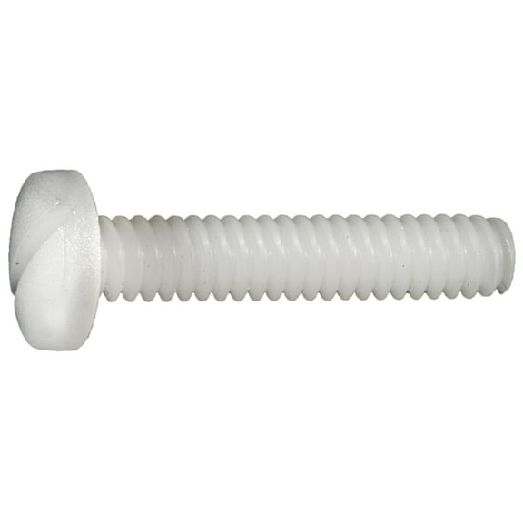 #10-24 x 1" Nylon Plastic Slotted Binding Machine Screws (20 pcs.)