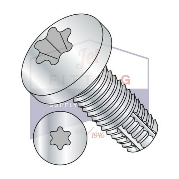 10-24 x 1" Type F Thread Cutting Screws | Six-Lobe (Torx) | Pan Head | Steel | Zinc (Quantity: 5000)