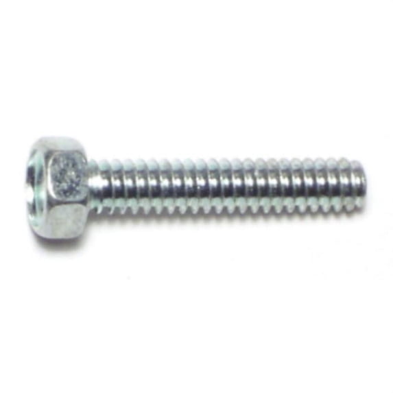 #10-24 x 1" Zinc Slotted Indented Hex Head Machine Screws MSIHS-110 (20 pcs.)