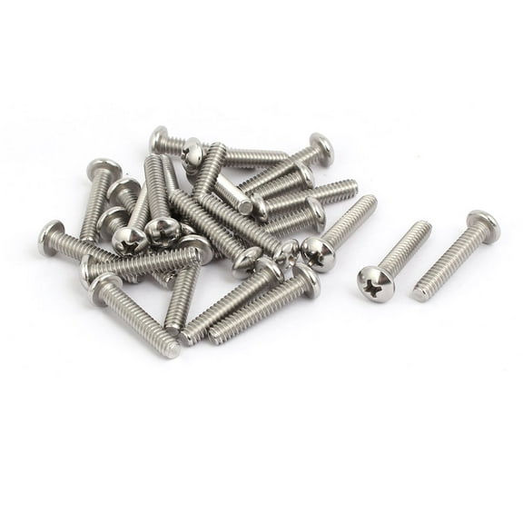 10#-24 x 1-inch 304 Stainless Steel  Pan Head Machine Screw Bolt 25pcs