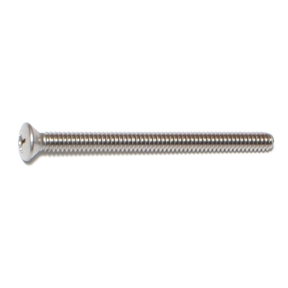 #10-24 x 2-1/2" 18-8 Stainless Steel Coarse Thread Phillips Oval Head Machine Screws MSOSS-172