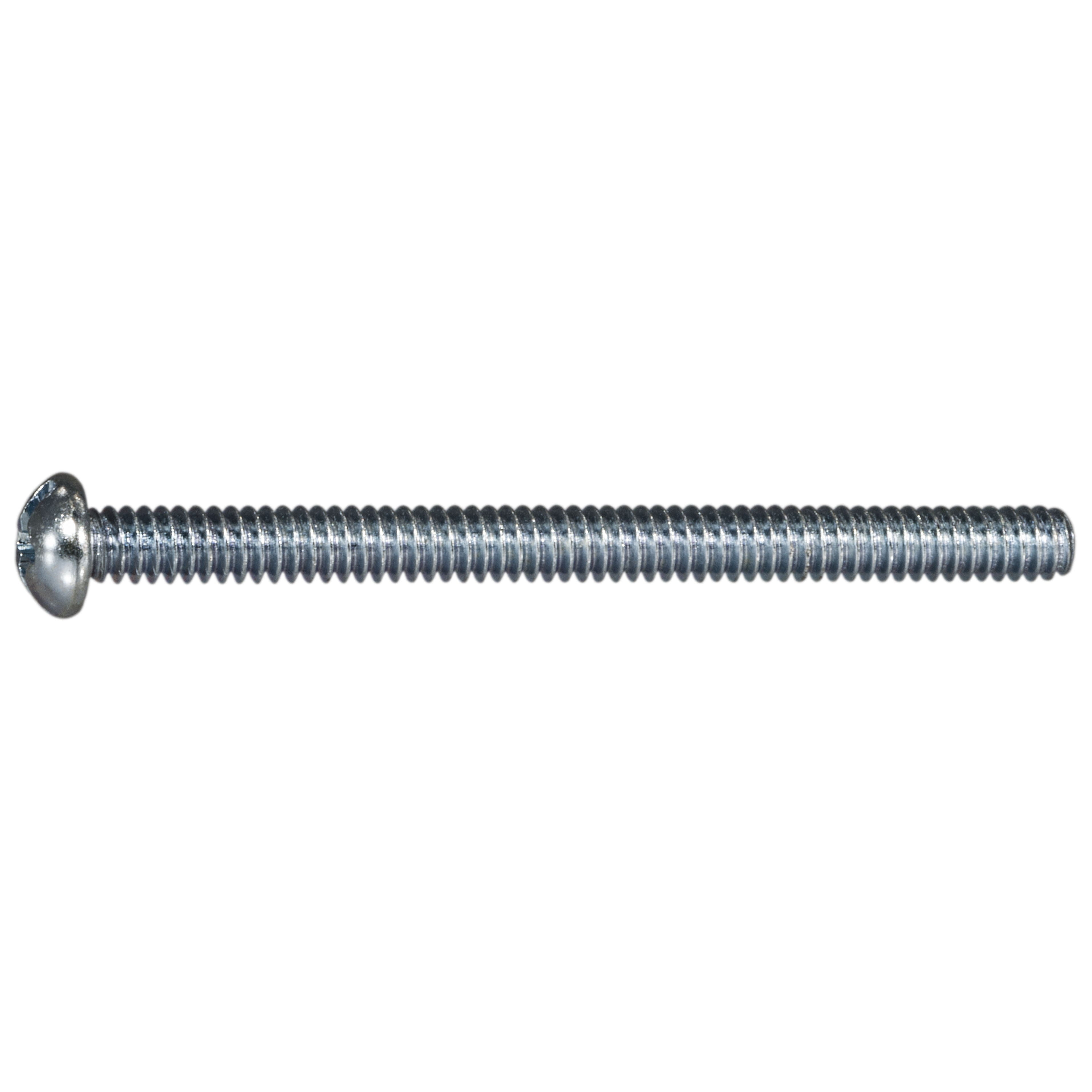 #10-24 x 2-1/2" Zinc Plated Steel Coarse Thread Combo Round Head Machine Screws MSCRS-373