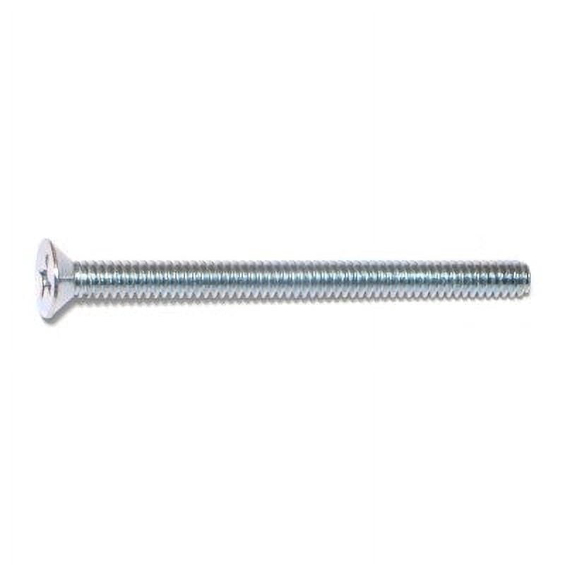 #10-24 x 2-1/2" Zinc Plated Steel Coarse Thread Phillips Flat Head Machine Screws MSCFS-312