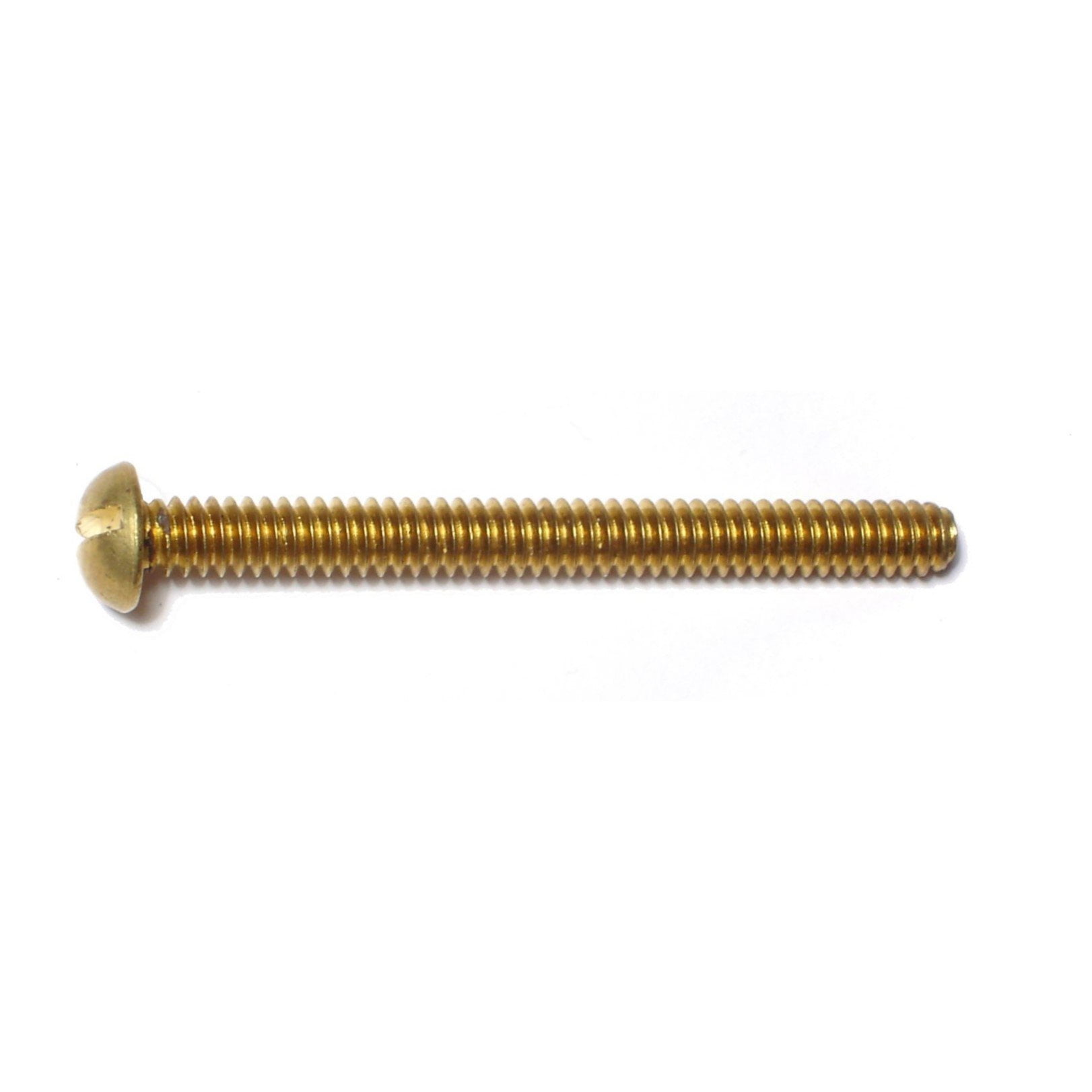 #10-24 x 2" Brass Slotted Round Head Machine Screws MSRB-200 (15 pcs.)