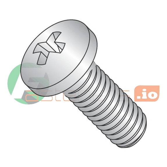 10-24 x 2" Machine Screws / Phillips / Pan Head / 18-8 Stainless Steel (Quantity: 1,000 pcs)