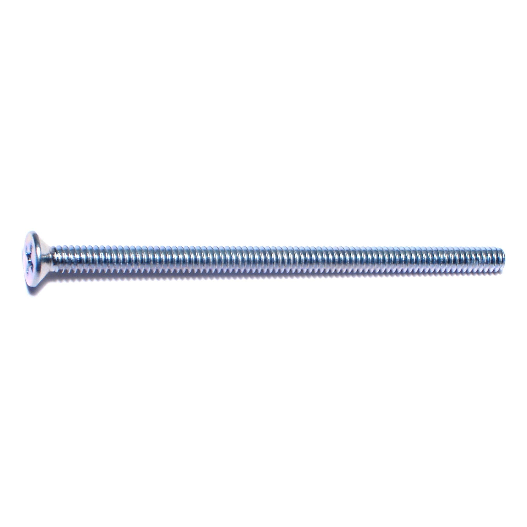 #10-24 x 3-1/2" Zinc Phillips Flat Head Machine Screws MSCFS-324 (100 pcs.)