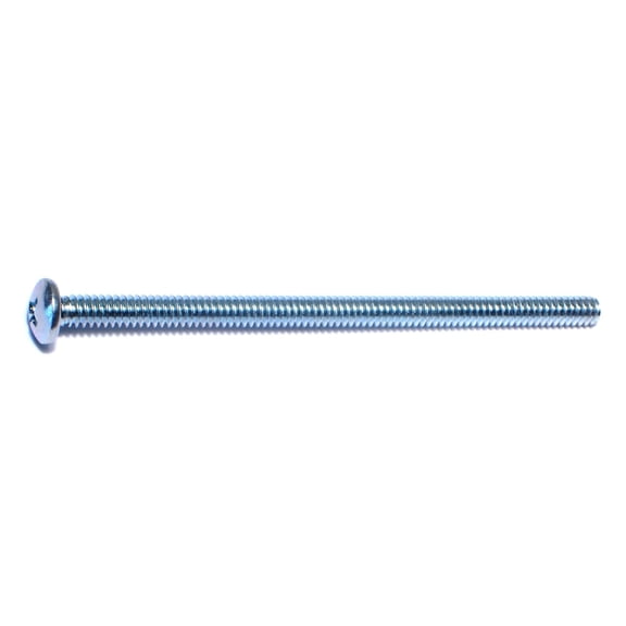 #10-24 x 3-1/2" Zinc Phillips Pan Head Machine Screws MSCPS-196 (100 pcs.)