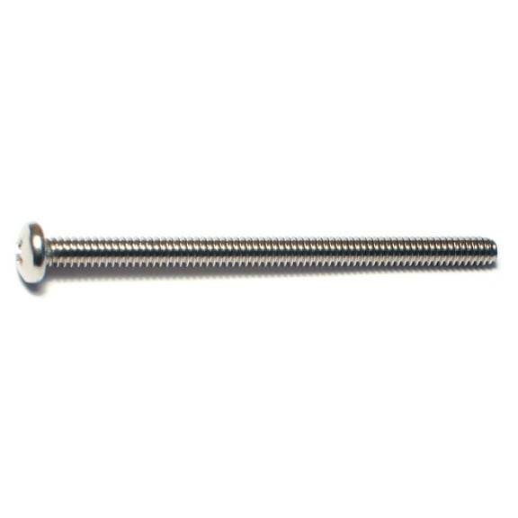 #10-24 x 3" 18-8 Stainless Steel Coarse Thread Phillips Pan Head Machine Screws MSPSS-203