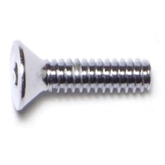 #10-24 x 3/4" Chrome Grade 8 Flat Head Socket Cap Screws SCSFS8-063 (10 pcs.)