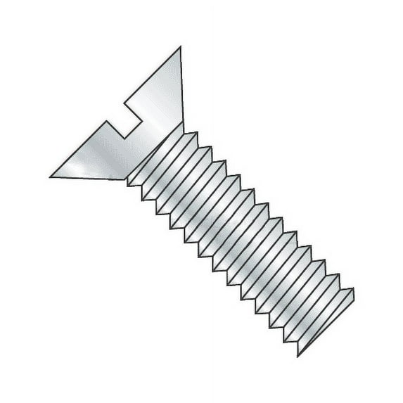 10-24 x 3/4" Machine Screws / Slotted / Flat Head / Steel / Zinc Plating (Quantity: 100 pcs)