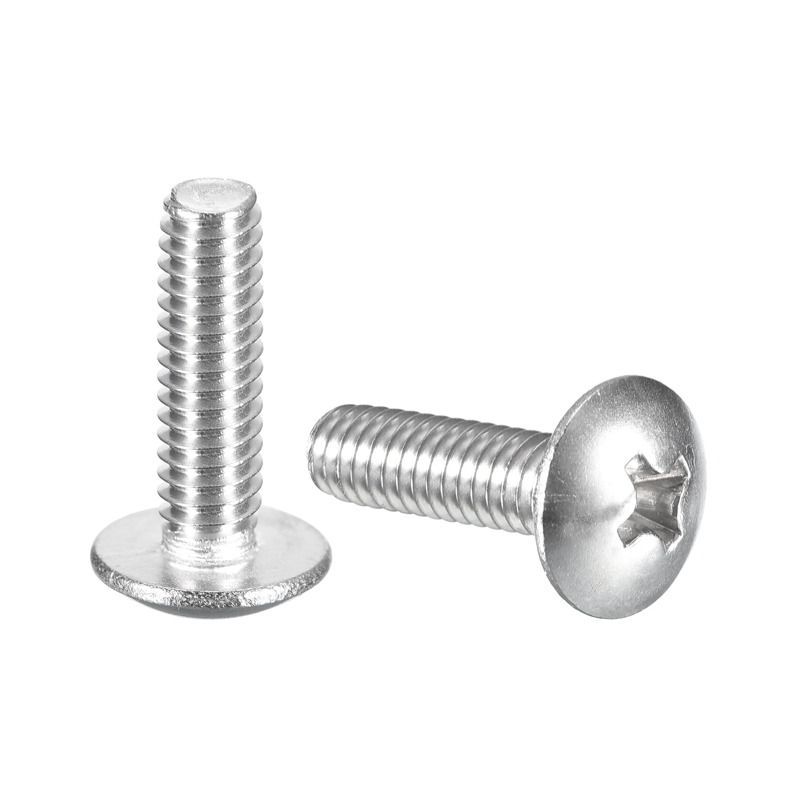 #10-24 x 3/4" Truss Head Phillips Machine Screws, Full Thread, 304 Stainless Steel, 100 Pack