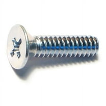 #10-24 x 3/4" Zinc Plated Steel Coarse Thread Phillips Flat Head Machine Screws MSCFS-279