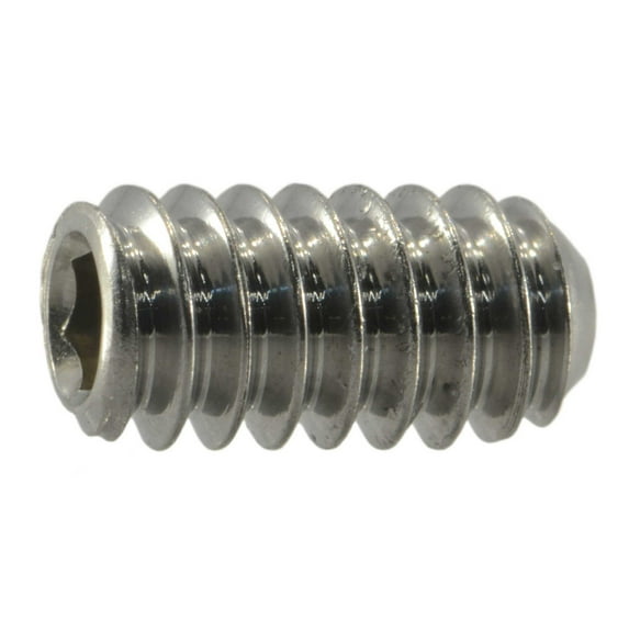 #10-24 x 3/8" 18-8 Stainless Hex Socket Headless Set Screws (12 pcs.)