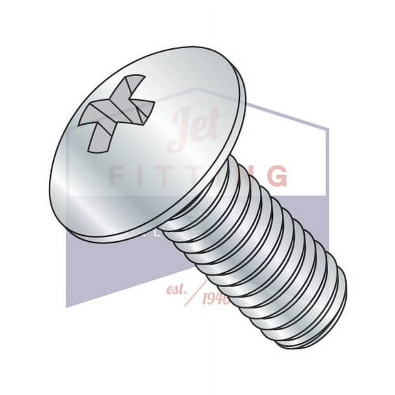 10-24 x 3/8" Machine Screws | Phillips | Truss Head | Steel | Zinc (Quantity: 8000)