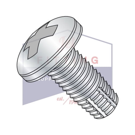 10-24 x 3/8" Type F Thread Cutting Screws | Phillips | Pan Head | Steel | Zinc (Quantity: 10000)