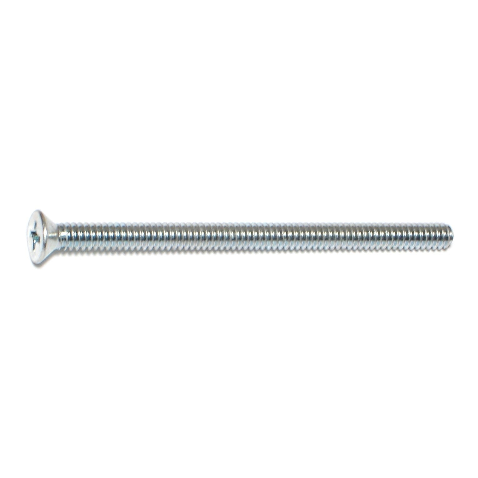 #10-24 x 3" Zinc Plated Steel Coarse Thread Phillips Flat Head Machine Screws MSCFS-318