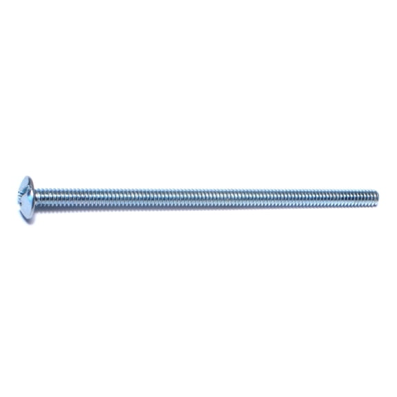 #10-24 x 4" Zinc Plated Steel Coarse Thread Combo Truss Head Machine Screws MSTS-203