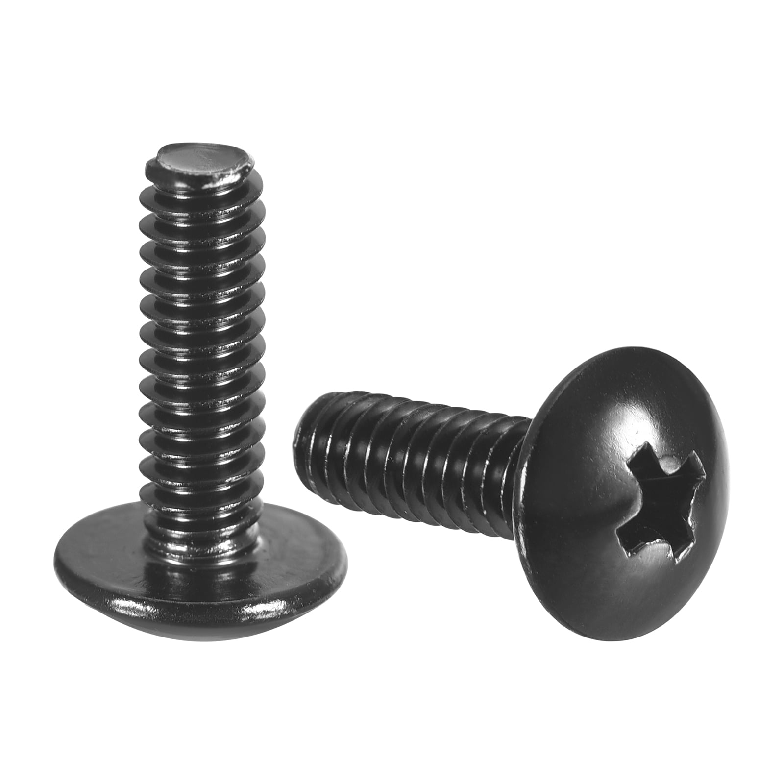 #10-24 x 5/8" Truss Head Phillips Machine Screws, 304 Stainless Steel, Black Oxide Finish, 100 Pack