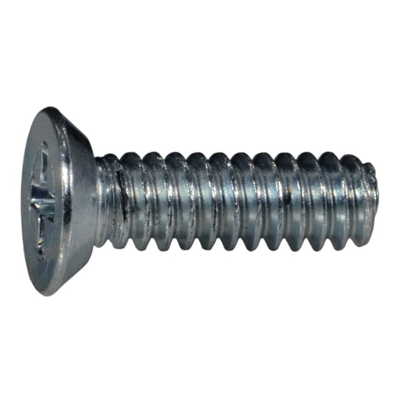 #10-24 x 5/8" Zinc Phillips Flat Undercut Head Machine Screws (25 pcs.)
