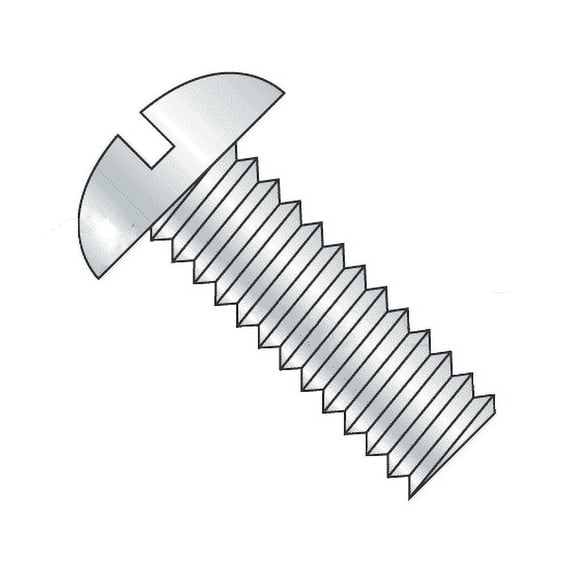 10-24 x 5" Machine Screws / Slotted / Round Head / Steel / Zinc Plating (Quantity: 100 pcs)