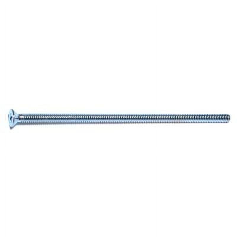 #10-24 x 5" Zinc Plated Steel Coarse Thread Phillips Flat Head Machine Screws MSCFS-665