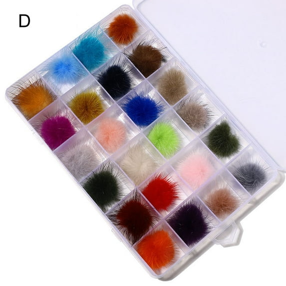 10/24Pcs Women Nail Fur Ball, Detachable Magnetic Plush Puffy Nail Pom for Phone Cases Hat Clothes Bags DIY Decoration