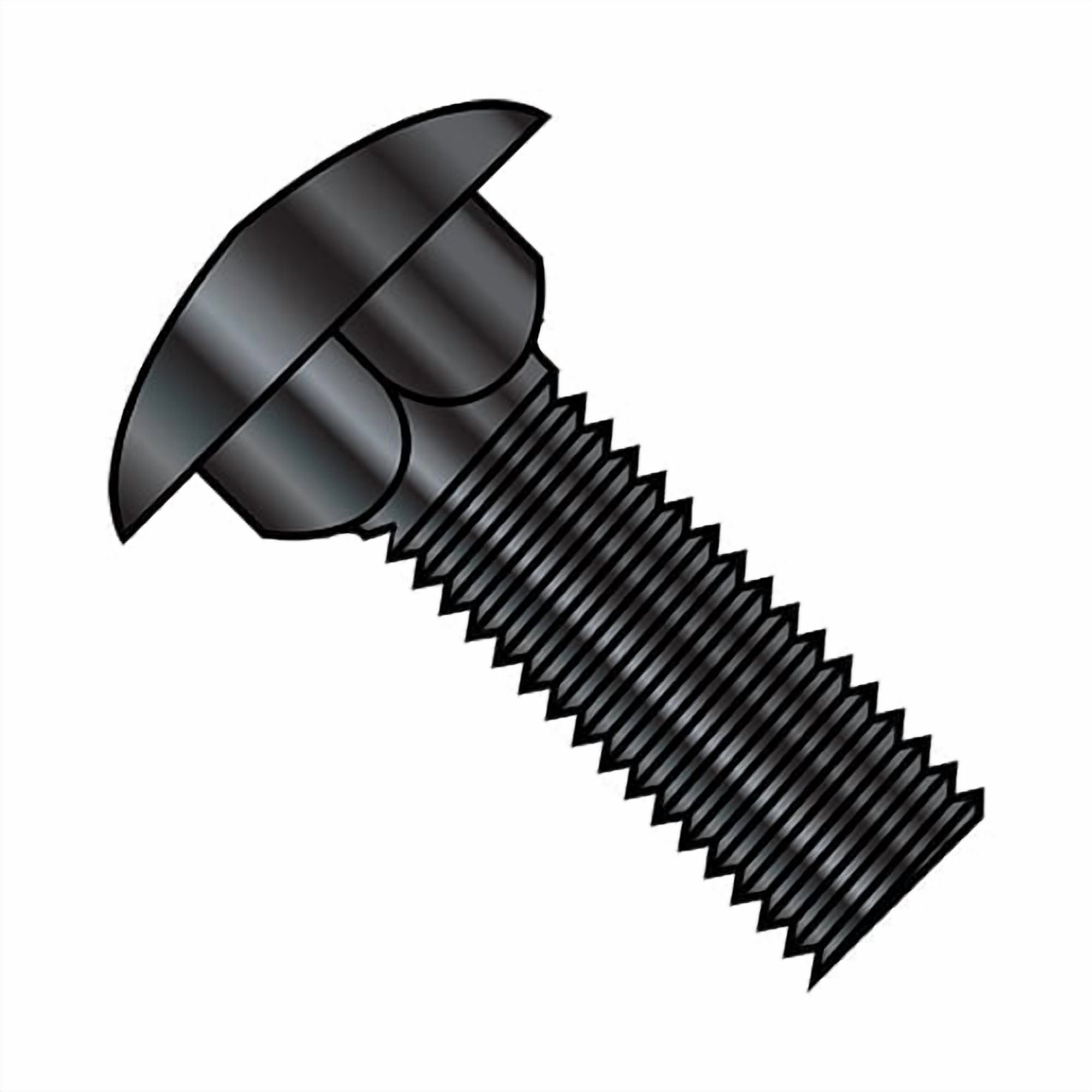 10-24X7/8 Carriage Bolt Fully Threaded Black Oxide and Oil (Pack Qty 2,000) BC-1014CB